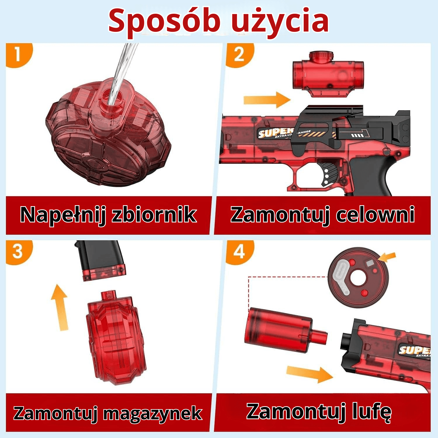 🌊 Automatyczny pistolet na wodę – letnie szaleństwo!
