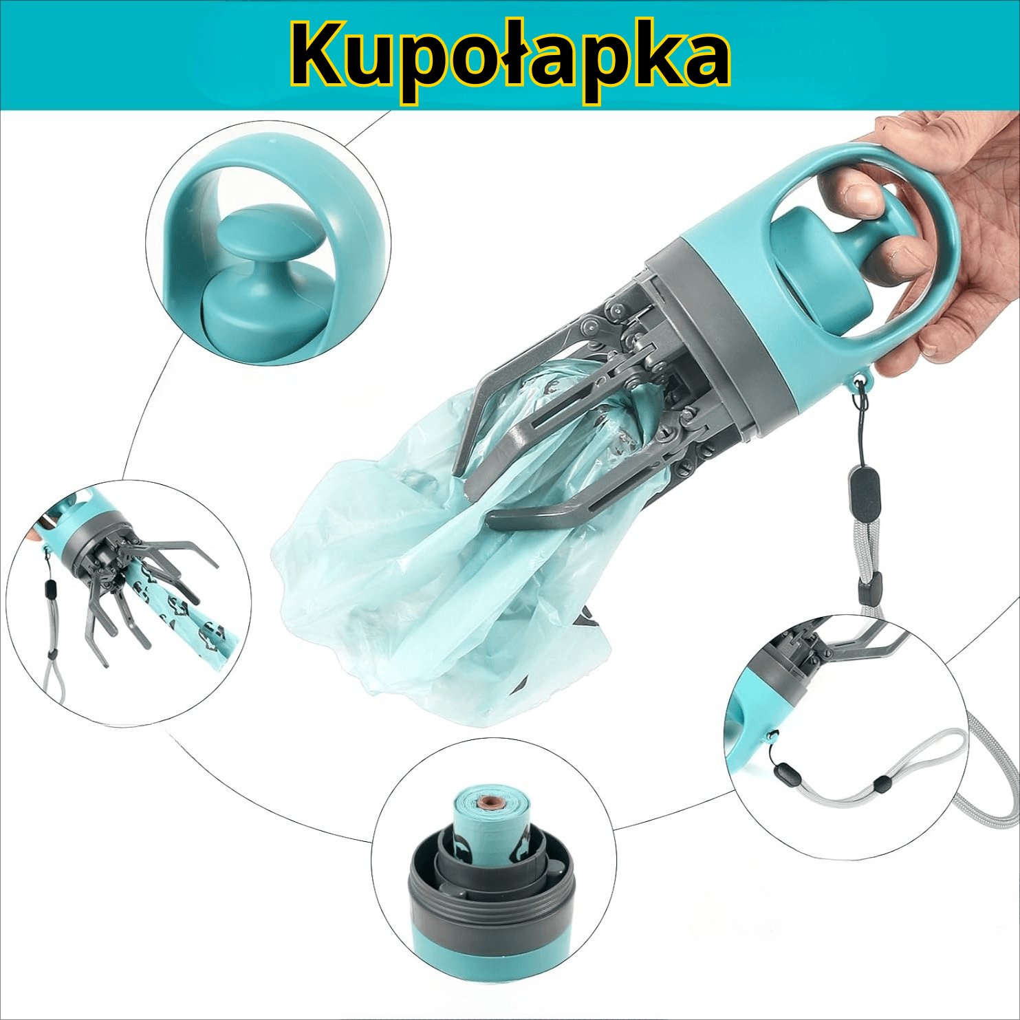 🐾 KupoŁapka - przenośny zbieracz psich odchodów – Czysto i łatwo! 🐾