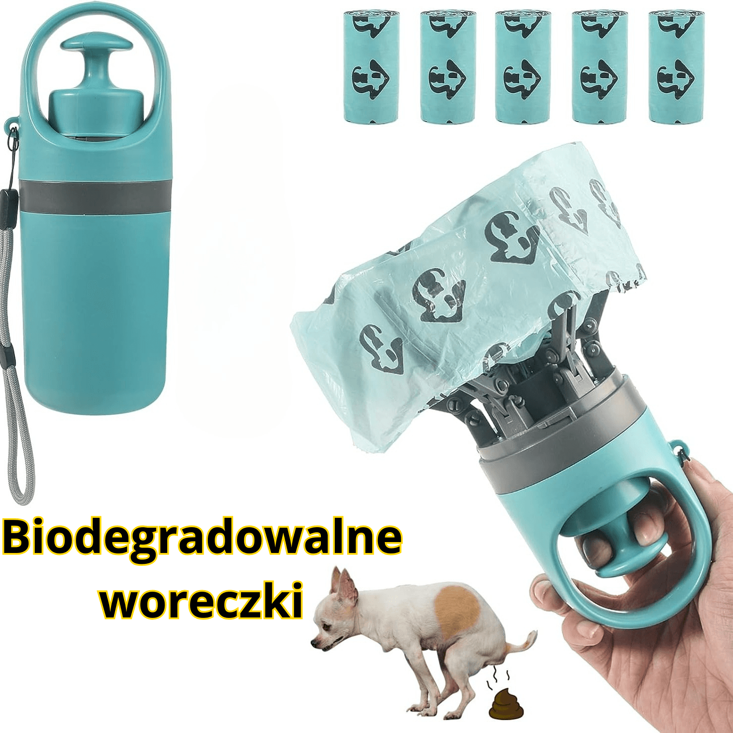 🐾 KupoŁapka - przenośny zbieracz psich odchodów – Czysto i łatwo! 🐾