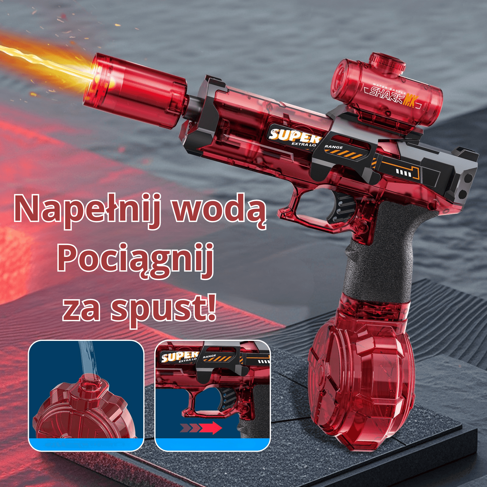 🌊 Automatyczny pistolet na wodę – letnie szaleństwo!
