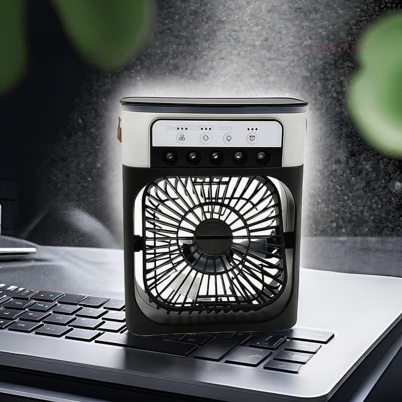 🌬️ Wiatrak Klimek 3w1 – Chłodzi, Nawilża i Świeci! 🌟