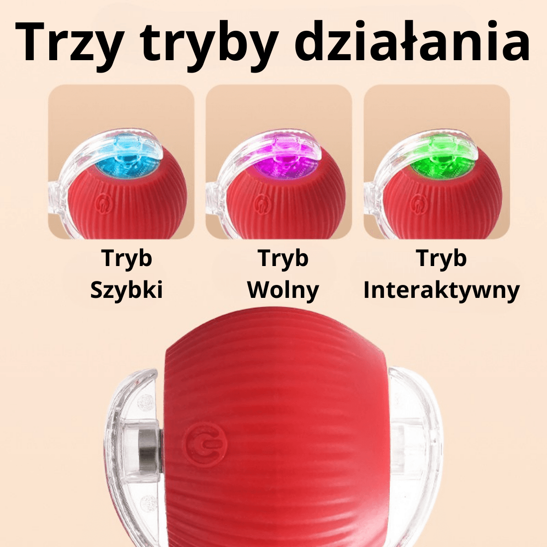 🐱 Interaktywna zabawka Kula Łapula dla kota – zabawa non-stop!