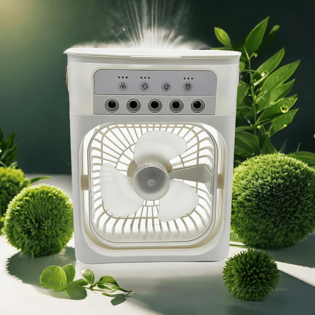 🌬️ Wiatrak Klimek 3w1 – Chłodzi, Nawilża i Świeci! 🌟